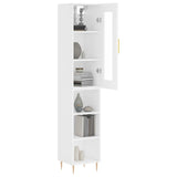 Highboard White 34.5x34x180 cm Engineered Wood 3199353