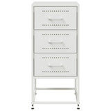 Bedside Cabinets 2 pcs White 36x39x78 cm Steel 846589