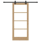 Sliding Door ORKDAL Natural and Black 86 x 198.5 cm 3332171