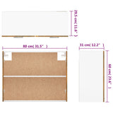 Hanging Cabinet Smoked Oak 80x31x60 cm Engineered Wood 815588