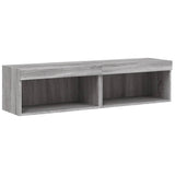 TV Cabinets with LED Lights 2 pcs Grey Sonoma 60x30x30 cm 837138