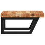 Basin Shelf Wall Mounted Steel and Solid Wood Acacia 3302775