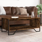 ZNTS Coffee Table Smoked Oak 100x51x40 cm Engineered Wood 848481