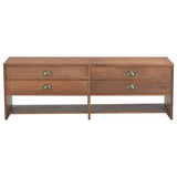 TV Cabinet with 4 Drawers 120x30x40 cm Solid Fir Wood 247621
