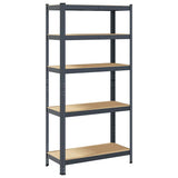 5-Layer Storage Shelf Anthracite Steel&Engineered Wood 4016951