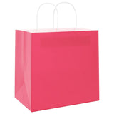 Paper Bags 250 pcs with Handles Pink 54x15x49 cm 4101682