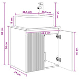 Wall-Mounted Sink Vanity Sonoma Oak 49.5 x 41 x 63 cm 890404