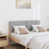 Upholstered Headboard Light Grey 120 cm Solid Pine Wood 879129