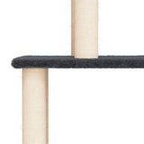 Cat Tree with Sisal Scratching Posts Dark Grey 149 cm 171743