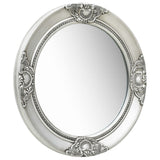Wall Mirror Baroque Style 50 cm Silver 320346
