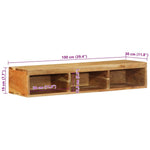 ZNTS Wall-mounted TV Cabinet 100x30x19 cm Solid Wood Acacia 4017481