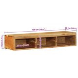 ZNTS Wall-mounted TV Cabinet 100x30x19 cm Solid Wood Acacia 4017481