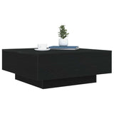 Coffee Table Black Oak 80 x 80 x 31 cm Engineered Wood 863002