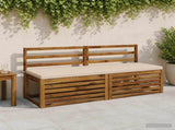 2-Piece Bench Cushions SOEST 100% Polyester Cream 949393