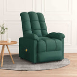Massage Chair Dark Green Fabric 289812