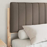 Bed Frame with Upholstered Headboard Taupe 140 x 190 cm 878057