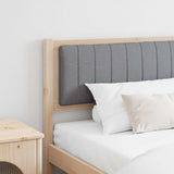 Upholstered Headboard Brown 200 cm Solid Pine Wood 879044