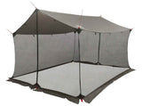 Camping Tarp with Mesh Walls Brown Grey 270 x 210 x 210 cm 42029008