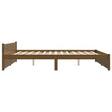 Bed Frame without Mattress Honey Brown Solid Wood 200x200 cm 815067