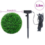 Artificial Boxwood Balls with LED Lights 2 pcs Green 55 cm 3335903