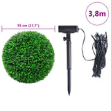 Artificial Boxwood Balls with LED Lights 2 pcs Green 55 cm 3335903