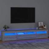 TV Cabinet with LED Lights Grey Sonoma 210x35x40 cm 3152736