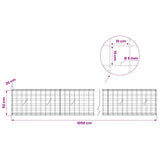 Gabion with 5 mm Wire and 10x10 cm Mesh 1050x20x50 cm 3465015