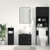 Sink Cabinet Black Oak 63x30x54 cm Engineered Wood 862022