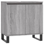 ZNTS 3 Piece Bathroom Cabinet Set Grey Sonoma Engineered Wood 3187803