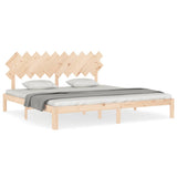Bed Frame without Mattress 200x200 cm Solid Wood Pine 3193746