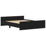 Bed Frame without Mattress Black Oak 160x200 cm Engineered Wood 3329321
