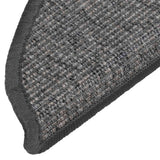 Stair Mats 15 pcs 56x17x3 cm Beige and Grey Half Round 326894