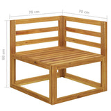 Garden Bench Dark Grey Solid acacia wood, 100% polyester fabric 3098669