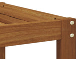 Outdoor Stool Bench Natural 79 x 43 x 37 cm Solid Acacia Wood 900663