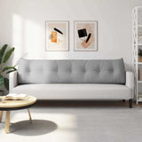 Back Pillow Cloud Grey 200 x 24 x 50 cm Fabric 42014599