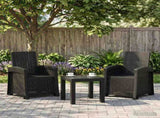 Reclining Garden Chair Rattan Look 2 pcs Anthracite PP 8011996