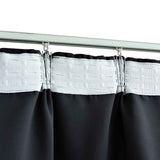 Blackout Curtains with Hooks 2 pcs Black 140x225 cm 134415