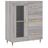 Highboard Grey Sonoma 69,5x34x180 cm Engineered Wood 3198583