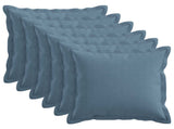 Cushion with Pillow HOUTEN 6 pcs Jeans Blue Faux Linen 935069