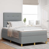 Box Spring Bed with Headboard Light grey 120 x 200 cm Fabric 3339609