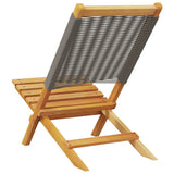 Garden Chairs 2 pcs Grey Solid Wood Acacia and Polypropylene 367688