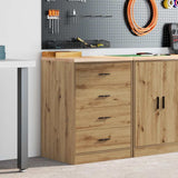 Garage Storage Cabinet Artisan Oak 60x51x85 cm Solid Wood Pine 860606
