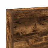 Storage Headboard with Shelf Smoked Oak 207.5 x 137.5 x 76.5 cm 3335537