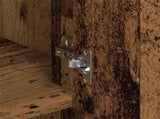 Wall Cabinet with Door Old Wood 80 x 33 x 80 cm Engineered Wood 862114