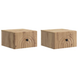 Wall-Mounted Bedside Cabinet 2 pcs Artisan Oak Engineered Wood 898104