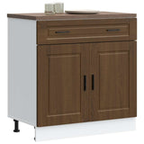 Kitchen Base Cabinet Porto Brown Oak Engineered Wood 853984