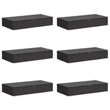 Storage Box with Transparent Top Window 6 pcs Anthracite 42024705