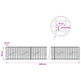 Gabion with 3.5 mm Wire and 5x10 cm Mesh 1200x10x50 cm 3462522