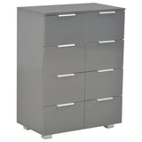 283714 Sideboard High Gloss Grey 60x35x80 cm Engineered Wood