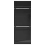 Wardrobe Black 80x50x200 cm Engineered Wood 3307793